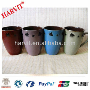 Fabricação de cerâmica na China Reactiva Glazed Barrel Shaped Mug